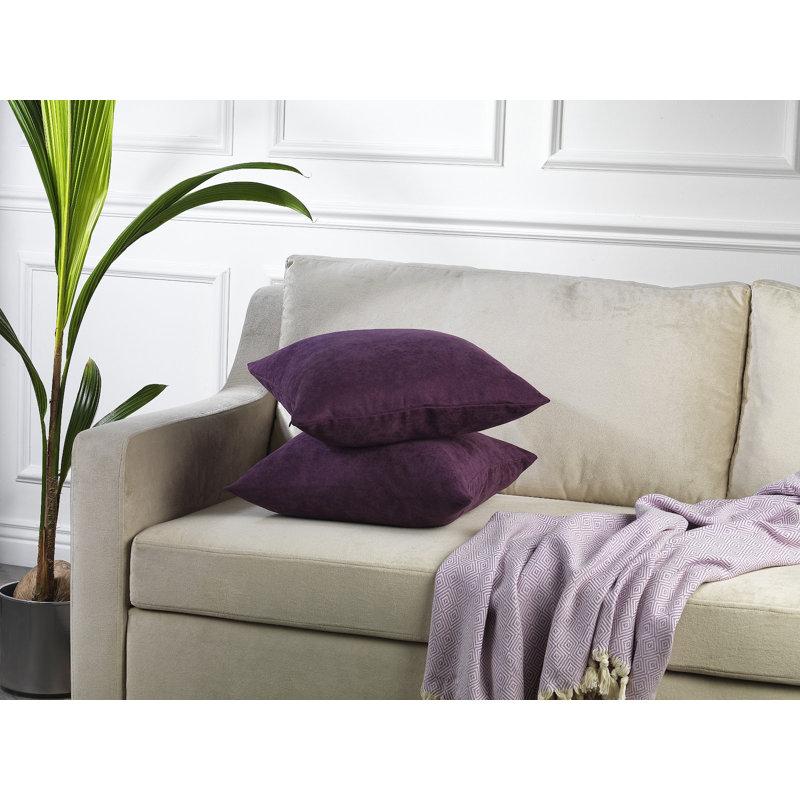 Housses de coussin décoratif, H 26 po x l 26 po, Mauve