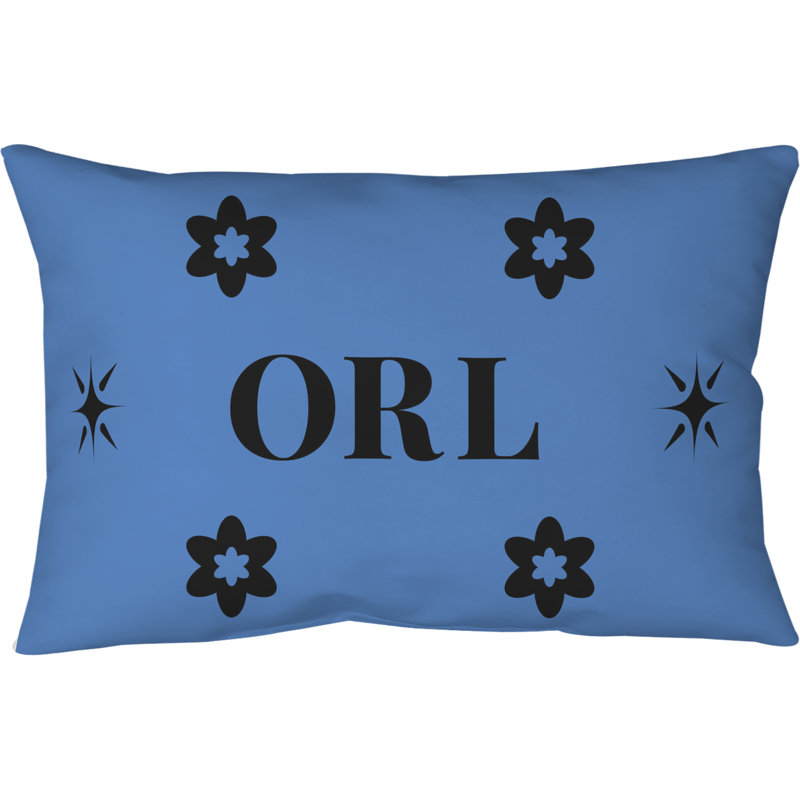 Coussin 17 po x 18 po, Bleu, noir, noir, Orlando Basketball, couleurs