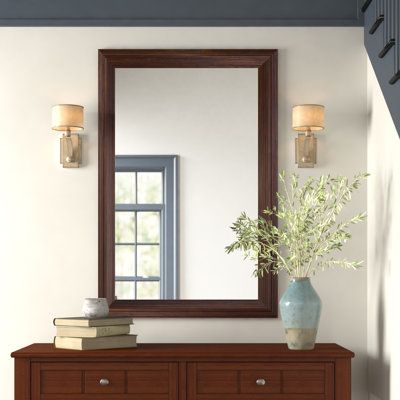 Ukiah Wood Flat Wall Mirror