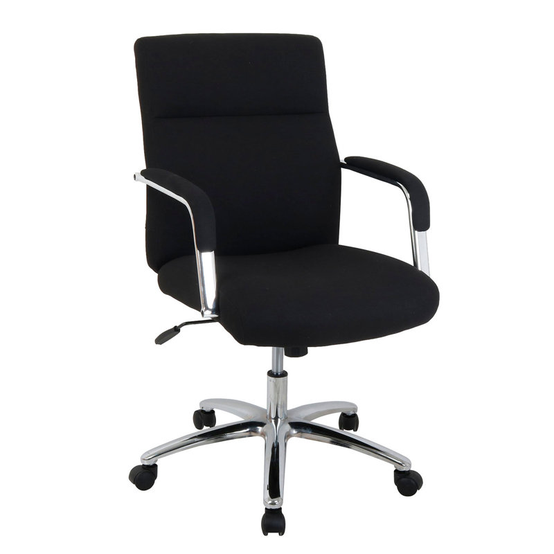 Conference Chair, Black Polyester Blend