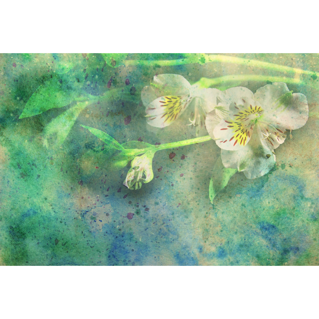 Watercolor Artwork With Flowers - Wrapped Canvas Painting