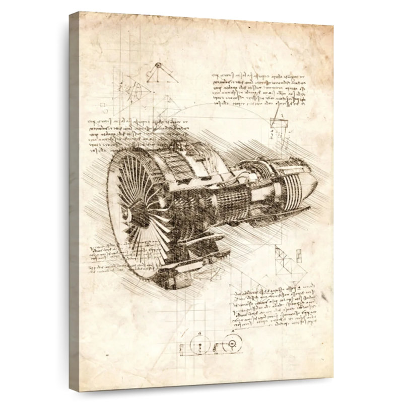 Laelle Jet Engine Sepia, 24" H x 16" W
