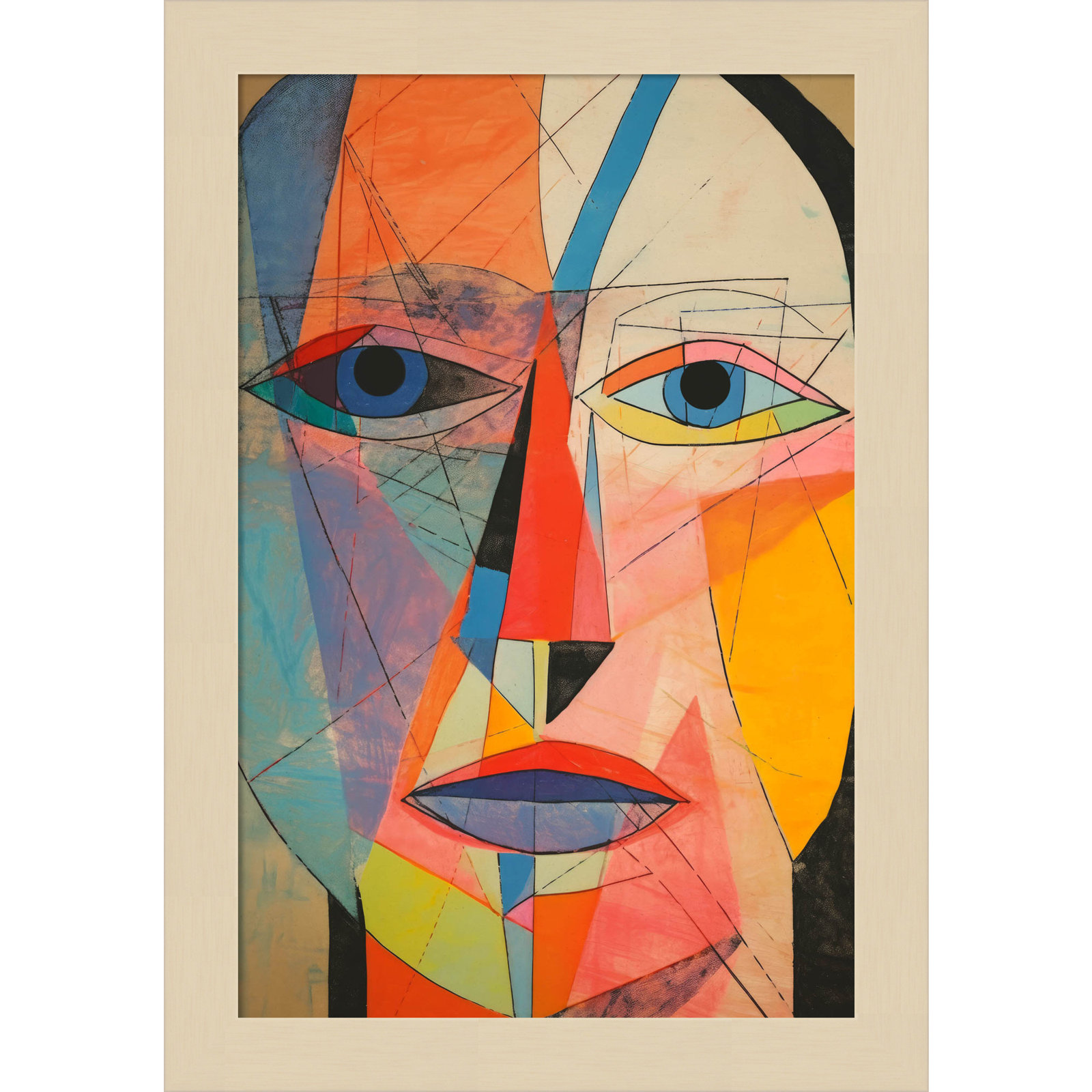 The Face by Treechild, Brown, 13" H x 9" W