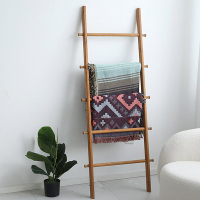Porte-serviettes en bois rustique 57 po pour salle de bain