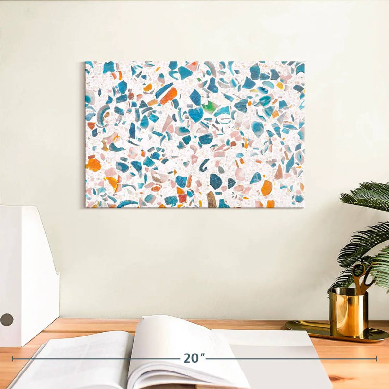 Abstract Terrazzo Floor, 8" H x 12" W