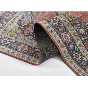 Birch Lane™ Avonmore Oriental Machine Woven Polyester Area Rug in Red ...