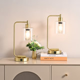 Touch Control Table Lamp Set With USB
