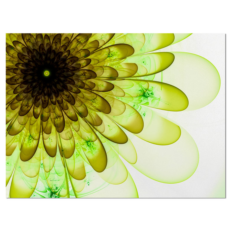 «Light Green», pétale de fleur numérique, impression sur toile tendue, H 8 po x l 12 po x P 1 po