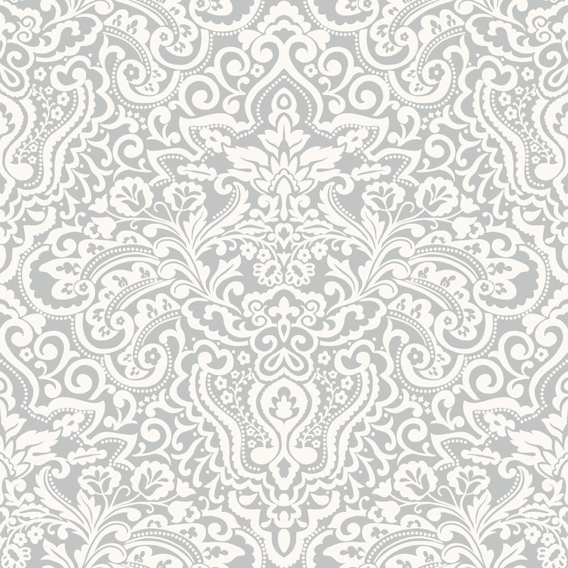 Rouleau de papier peint embossé en damas Italian Classics 4, Gris