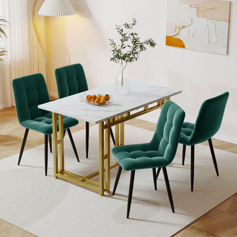 Raghul 4 - Person Dining Set, Green