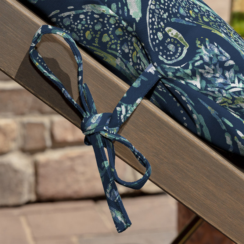 ARDEN Foam Outdoor Chaise Lounge Cushion, 21 x 72, made with ProFoam, Sapphire Blue Ridge Paisley