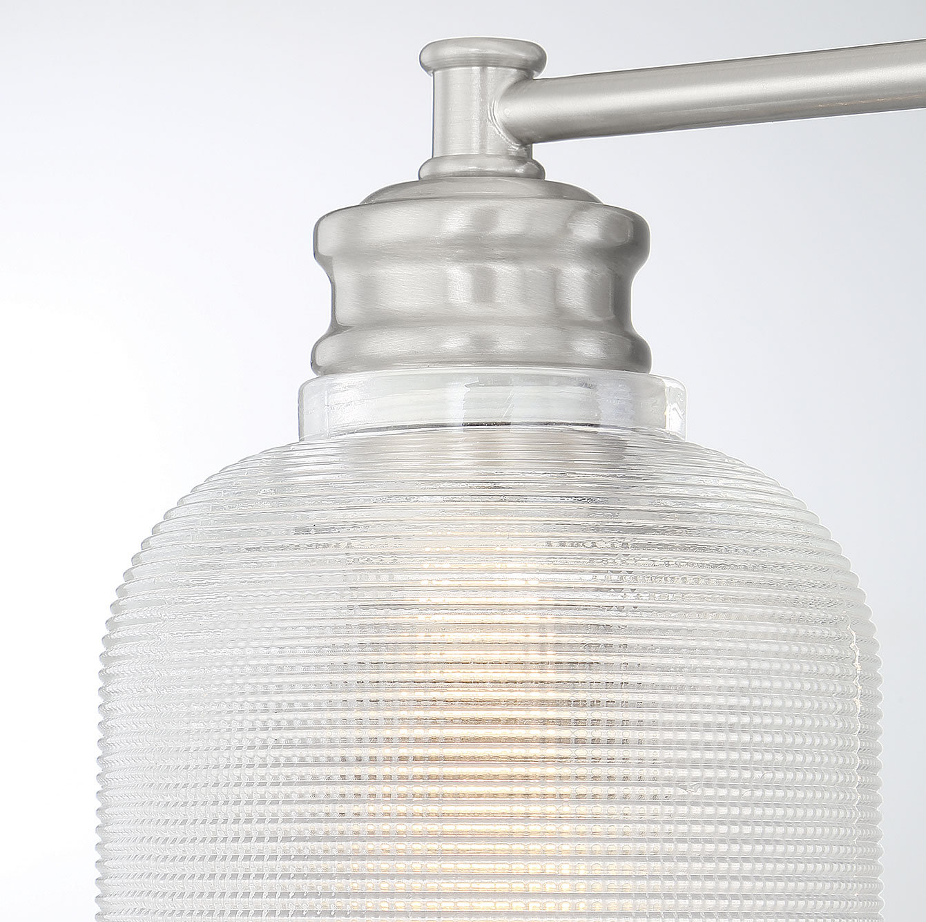 Besima 4 Light Hammered Dimmable Vanity Light, Brushed Nickel