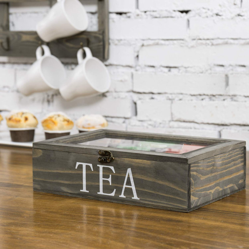 MyGift Wood Tea Box