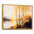 Toile avec cadre flottant or