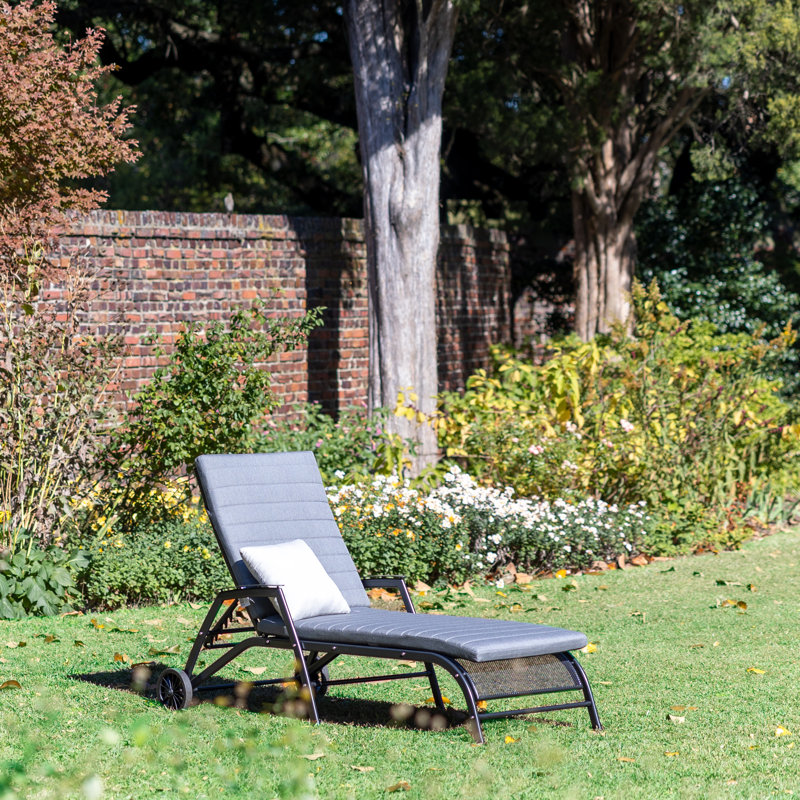 Kettler USA Wrought Iron Multi Position Lounger With Wheels