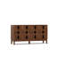 Buffet 60,5 "Mid Century Modern Buffet avec rangement, noyer 