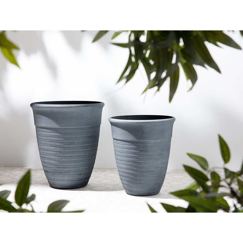 Salyers Pot Planter, 49 cm H x 43 cm W x 43 cm D, Grey