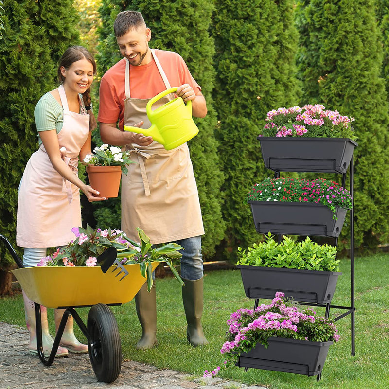Ninos Vertical Garden, 41.5" H x 16.8" W x 18.3" D, Gray