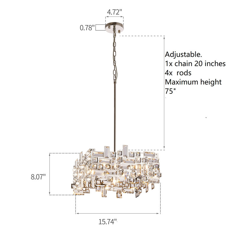 Rankine 4 - Light Crystal Pendant
