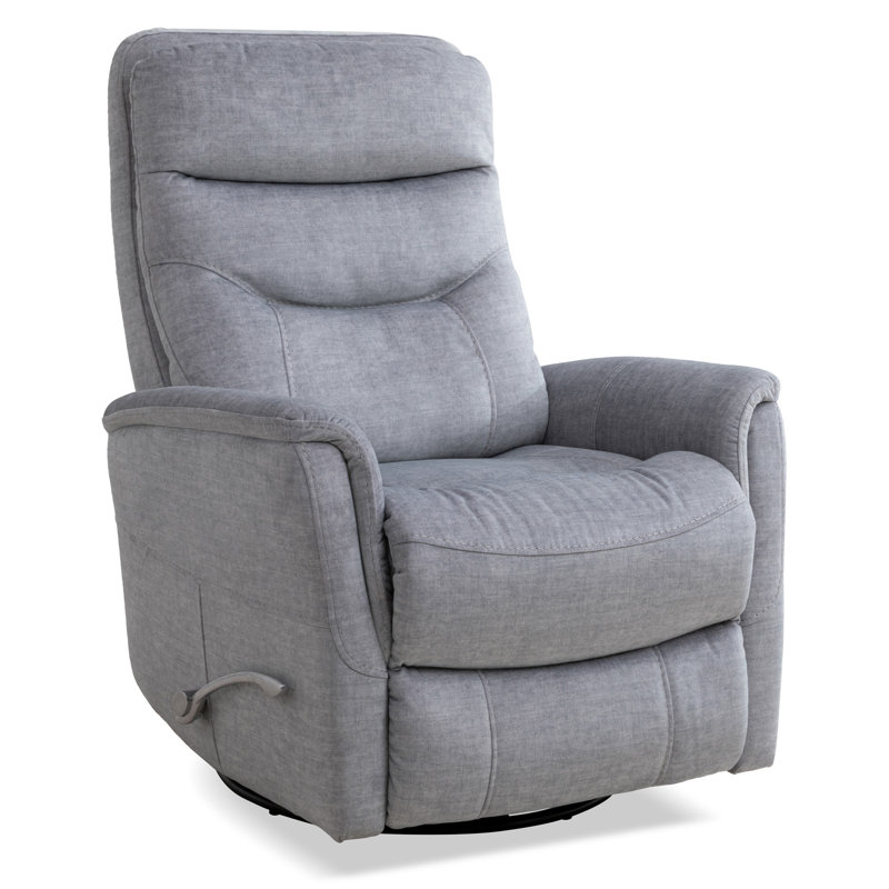 Fauteuil inclinable et oscillant manuel Akeelah, 100% polyester argent Capri