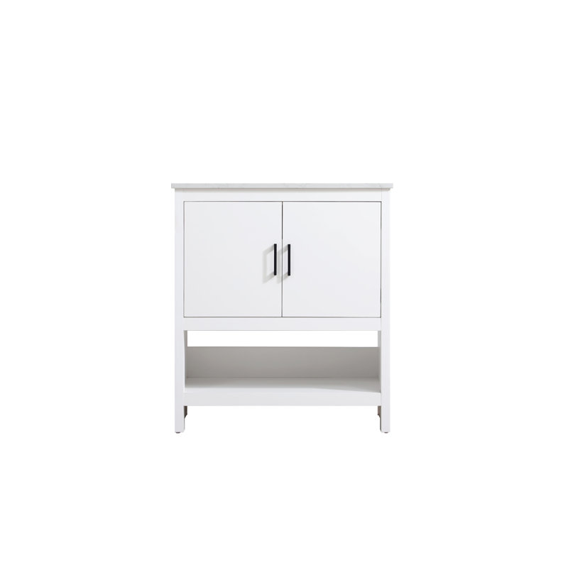 Kirkbride 30 inch Single Bathroom Vanity, White