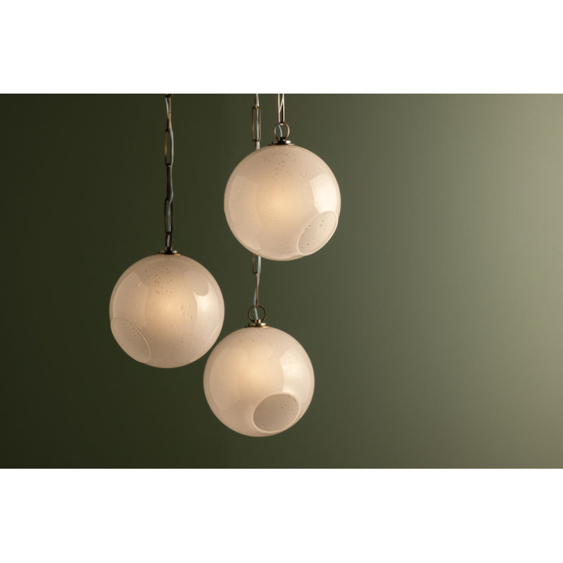 Lustre en laiton patiné Troy Lighting, H 14,25 po x l 26 po x P 26 po, Trois lumières