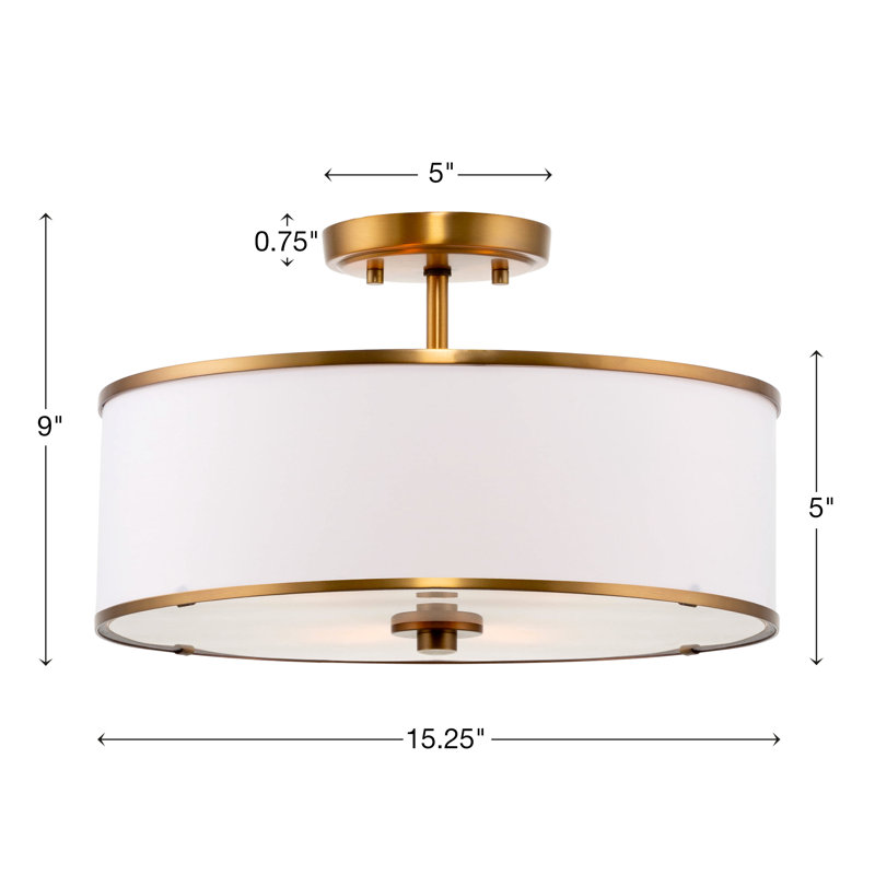 Razik Fabric Semi Flush Mount