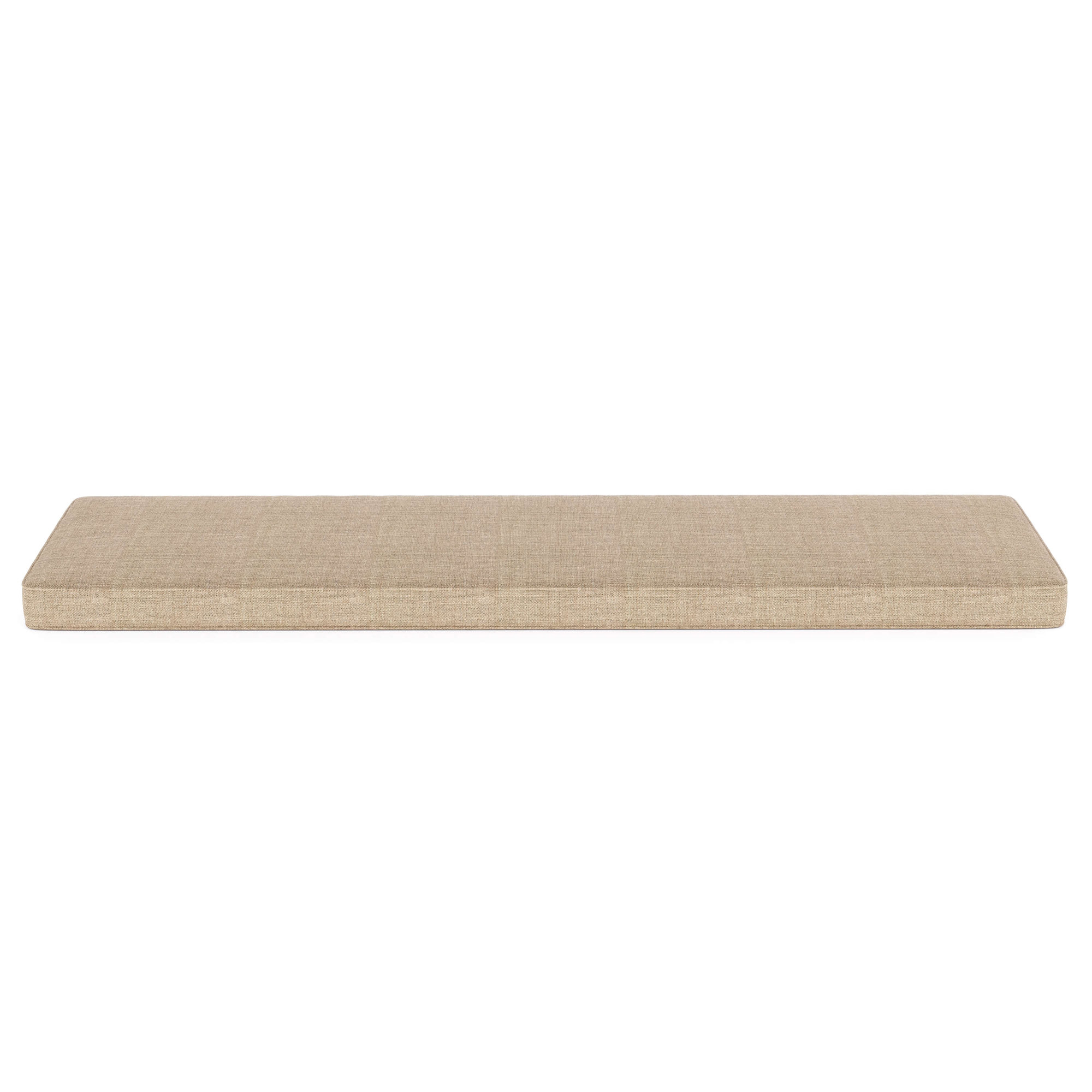 Indoor/Outdoor Sunbrella® Seat Cushion, Cast Ash Sunbrella® Plainweave, 65" W x 18" D