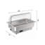 Ensemble de réchaud électrique demi-taille 2 x 4,5 pintes pour buffet avec contrôle de la température, chauffe-plat et réchauds en acier inoxydable avec couvercle transparent pour la restauration et les fêtes