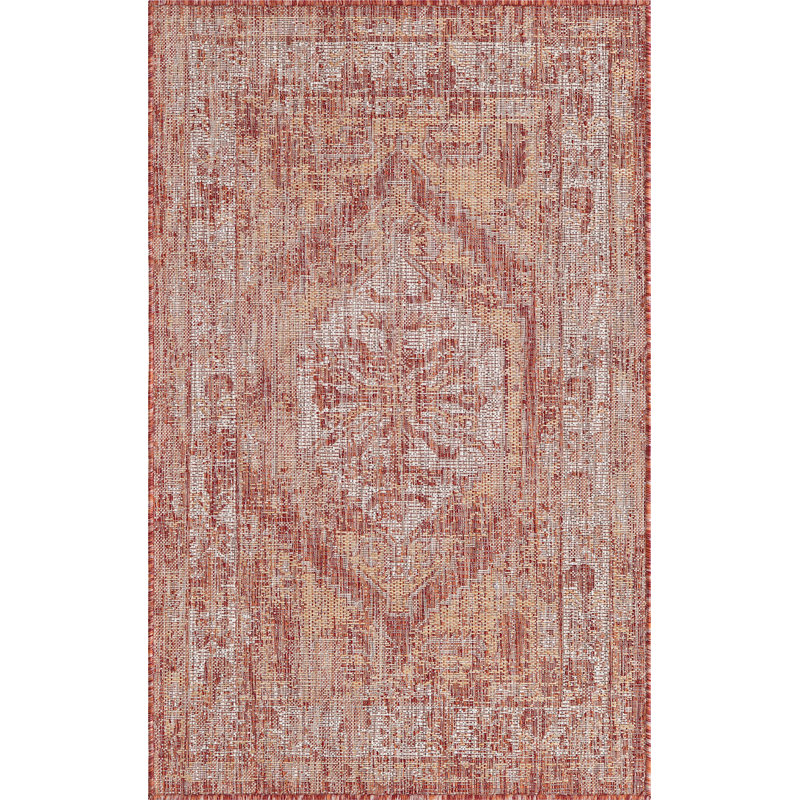 Tapis extérieur couleur nil rouille, Rectangle 3 pi 3 po x 5 pi 3 po