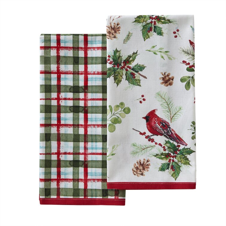 Assorted Give Thanks Plaid Dishtowel (Set of 3), Size: 18 x 28