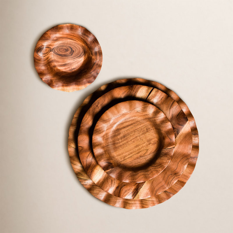 Service de table 4 pièces à volants en bois Fundamentals