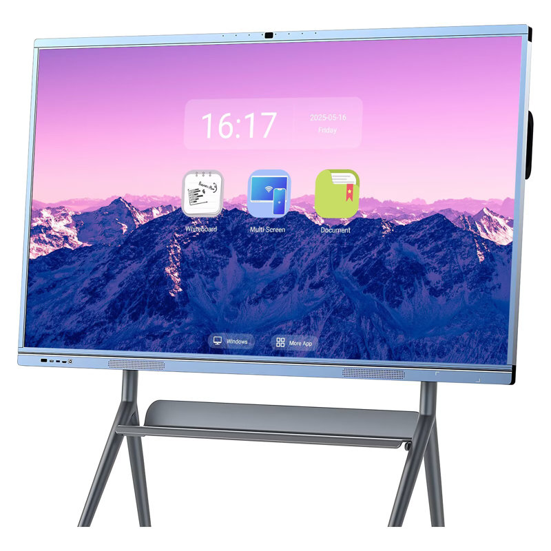 JYXCN Smart Board, tableau blanc numérique à double OS à écran tactile 4K UHD de 65 po pour enseigner, présenter et faire de la publicité (avec fixation murale incluse)