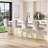 Bar Stools Set Of 2, Velvet Counter Height Bar Stools With Metal Legs, Button Tufted And Nailheads Trim, Wing-Back Bar Chairs For Kitchen Island Dining Room Pub-1601376317