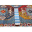 Tapis bleu d'Uzbek Ghazni 3 pi 10 po x 6 pi 0 po