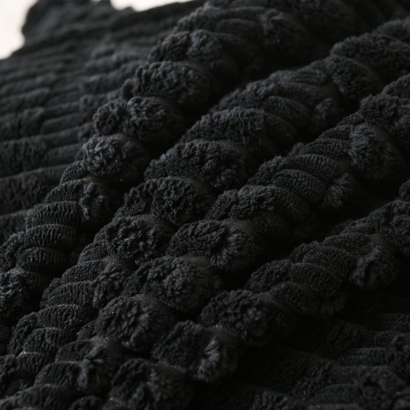  Housse pour repose-pieds Boucle, Noir, noir, noir, noir, Carré 24 po