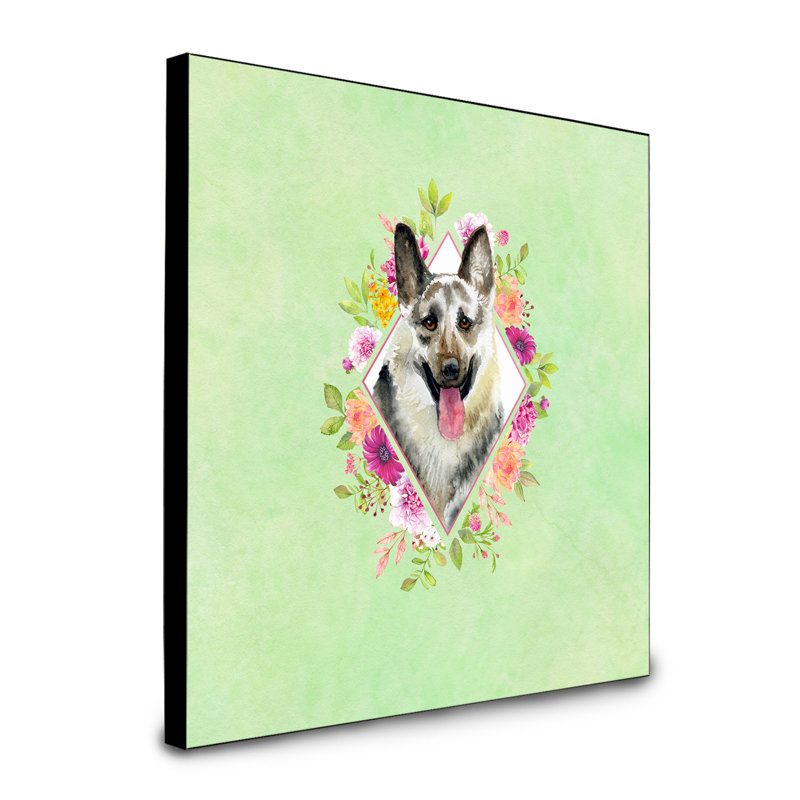 Panneau mural Dollman Flowers, Vert, Berger allemand