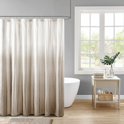 Rideau de douche à imprimé dégradé Ombre Taupe 72 x 72 po 1pc