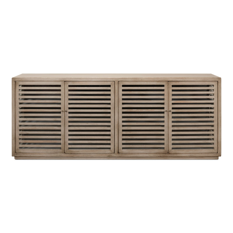 St. Nevis 92'' W Solid Wood Sideboard, Gray