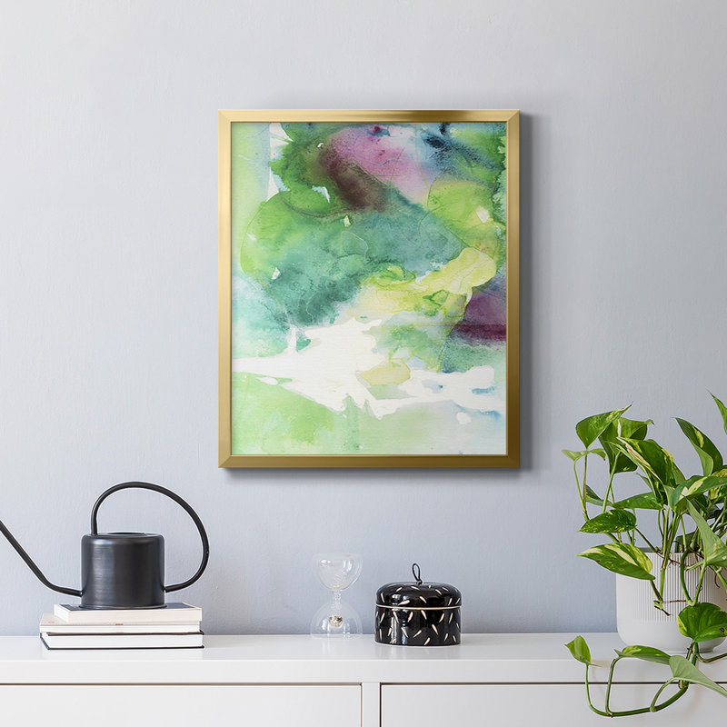 Toile encadrée de qualité supérieure «Rising Above IV» - prête à être accrochée, Or, H 24 po x l 20 po