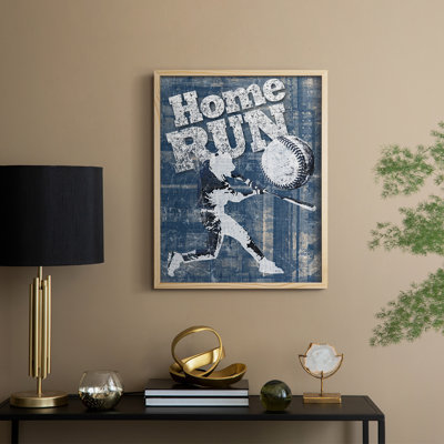 Reproduction encadrée Home Run - bois massif