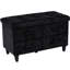 Banc de repose-pieds en chenille touffeté avec tiroirs et rangement - L 30 po x P 15 po x H 18 po   -720553827