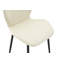 Ensemble de 4 chaises modernes en polyuréthane matelassé blanc de luxe avec pieds en métal noir. Convient comme chaises de salle à manger rembourrées avec dossiers pour les salles à manger, s'adaptant à un large éventail de situations.