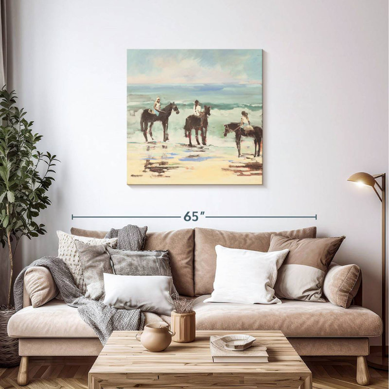 Brampt Ladies On Horses, 36" H x 36" W