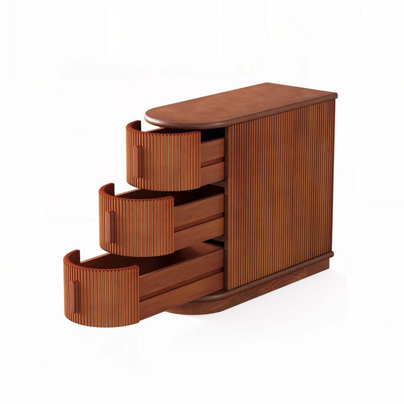 Table de chevet 3 tiroirs, table d'appoint vintage