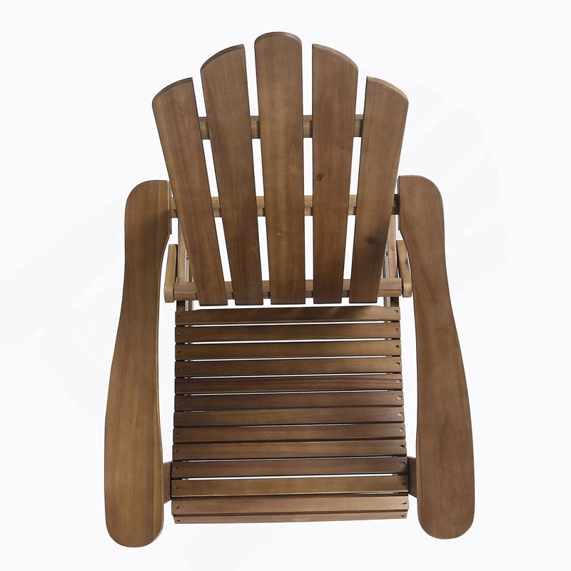 Chaise à bascule en bois d'acacia résistant aux intempéries et à bascule pour une détente en plein air