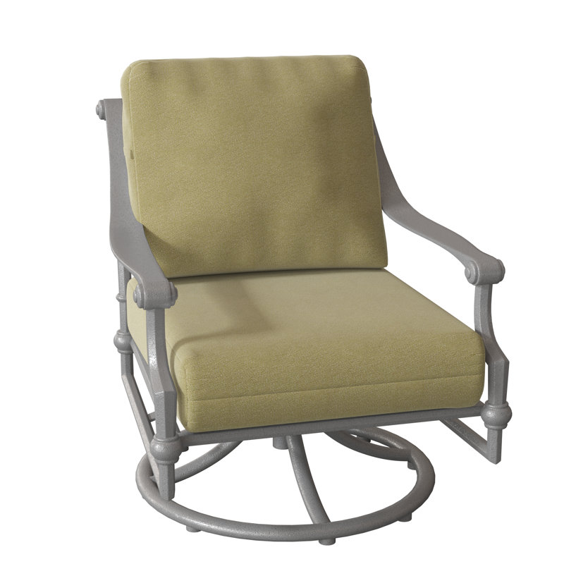 Delphi Outdoor Rocker Chair, Pewter, Canvas Heather Beige Sunbrella® Canvas