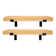 Emerald Lee 2 Piece Oak Bracket Shelf
