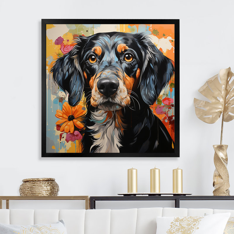 Impression sur toile Pop Art Lively - animaux_105830, H 16 po x l 16 po x P 1 po, Cadre simple noir
