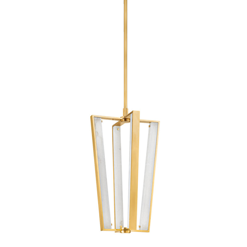EDGEMERE PENDANT, Brass, 27.75" H x 16" W x 16" D